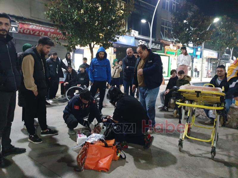 Bisikletten düşüp başını çarptı