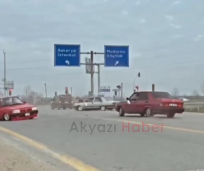 Yolu kapatıp drift attılar Tofaşçılara ceza yağdı