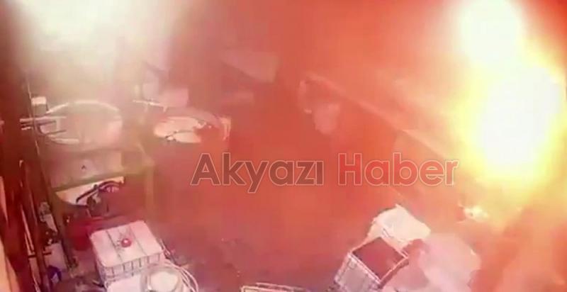 Fabrikadaki patlama kamerada