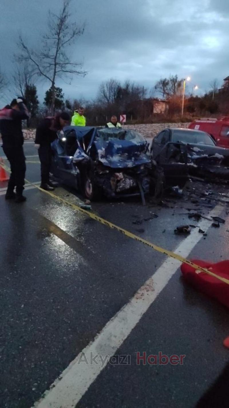 Kocaali Akçakoca yolunda kaza 1 ölü 3 yaralı