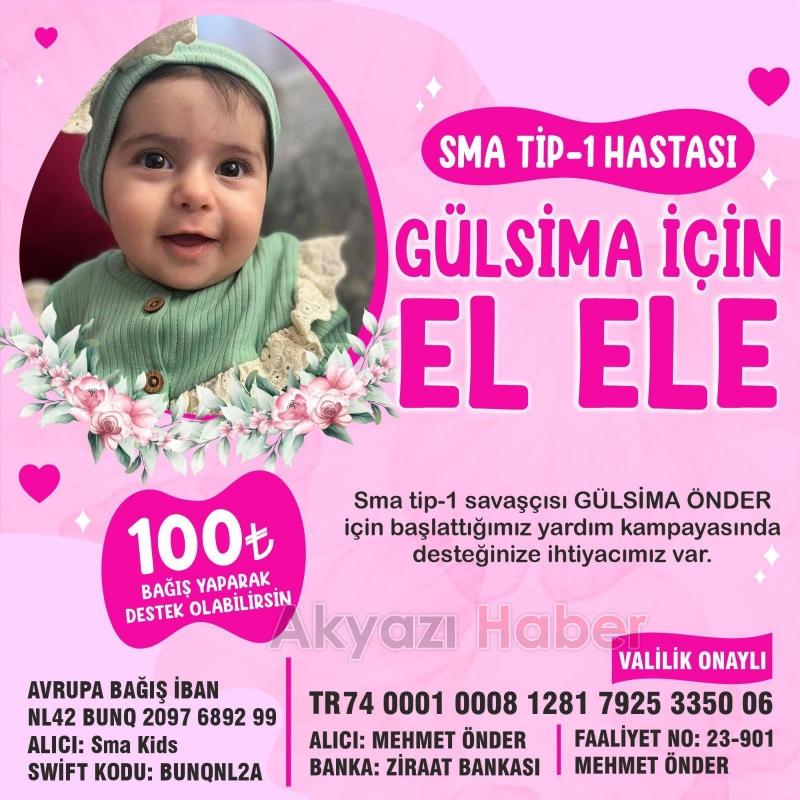 Gülsima'nın SMA ile mücadelesinde Sakarya tek yürek