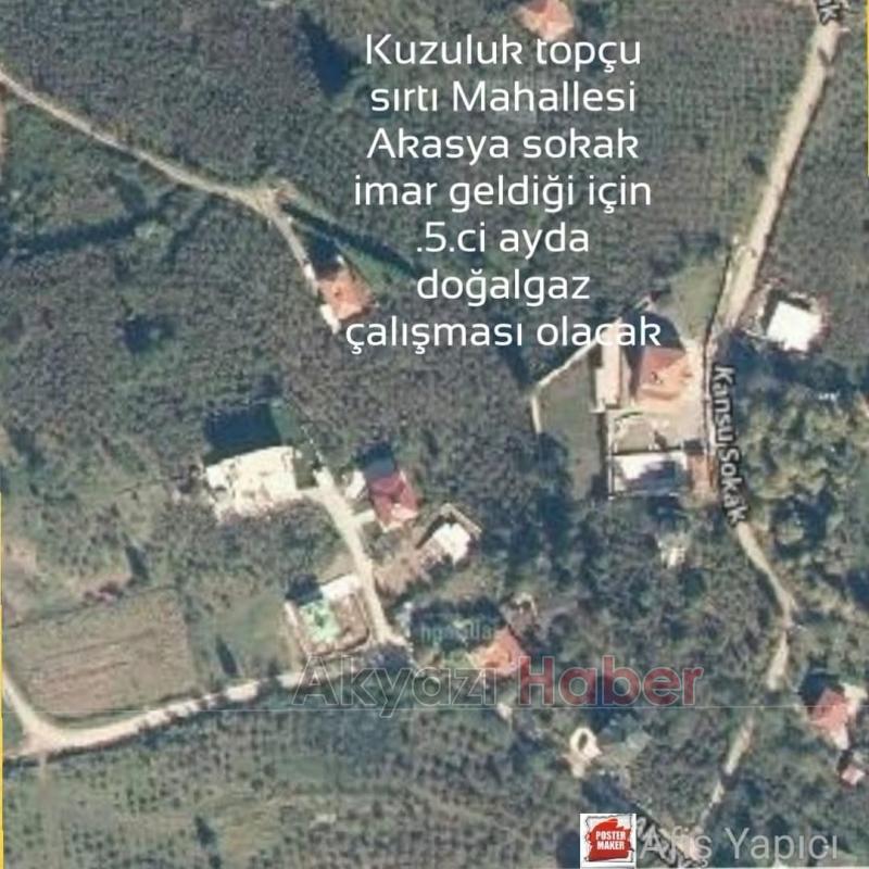 Kuzuluk ta jet imar değişikliği ile olmayan sokaklara da doğalgaz geliyor