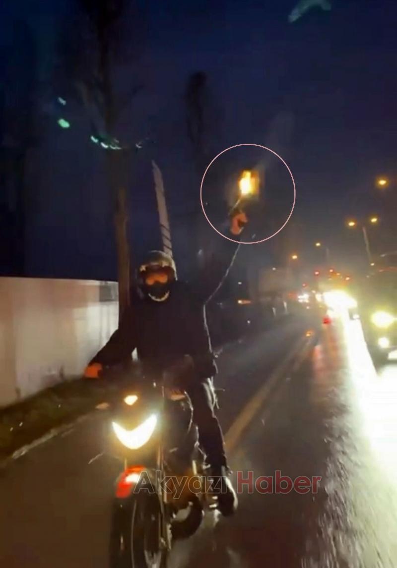 Düğün konvoyundaki trafik magandası kamerada