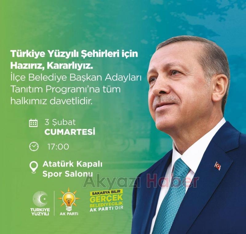AK Parti Sakarya'da İlçe Belediye Başkan adayları Cumartesi tanıtılacak