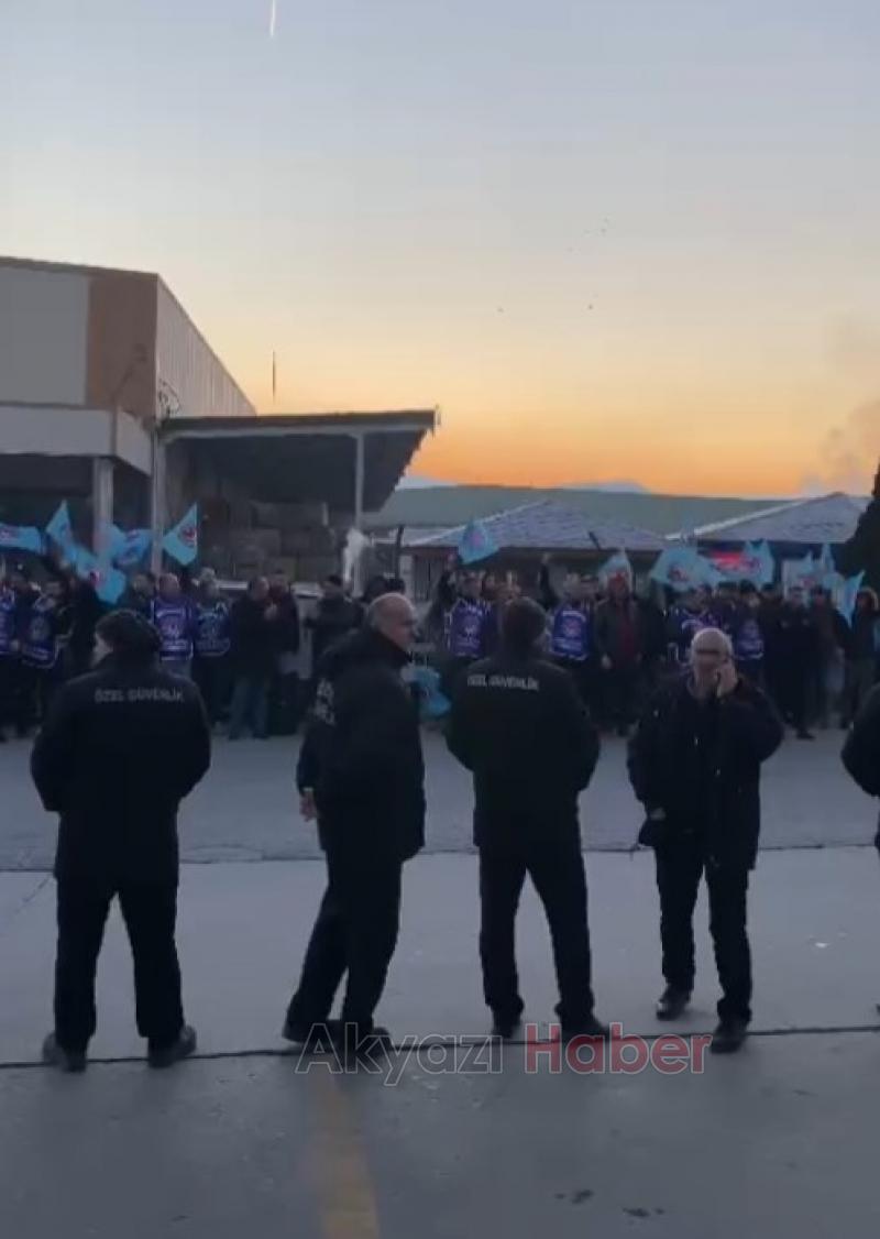 TÜRK Metal ASAŞ önünde sendikalaşma eylemi yaptı