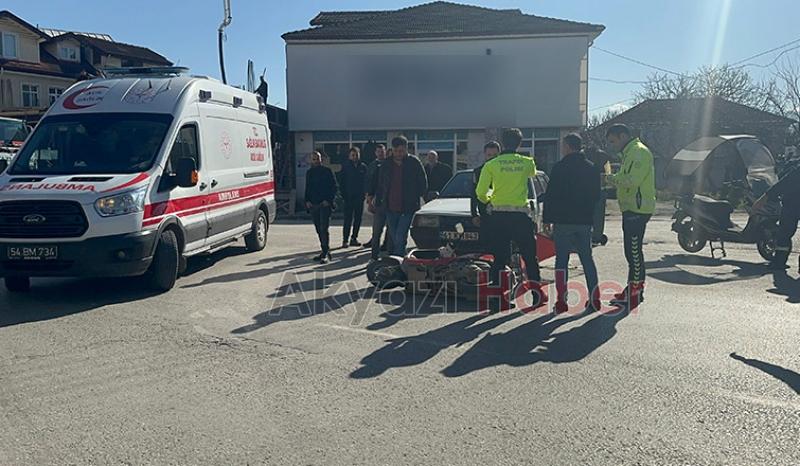 Otomobile Çarpmak istemeyen kurye kaza yaptı: 1 yaralı