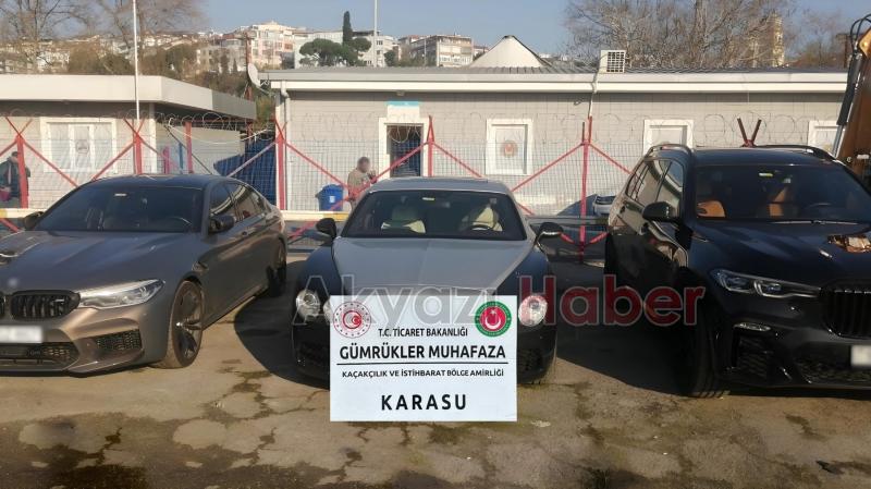 Karasu merkezli operasyon 47 lüks araca el kondu