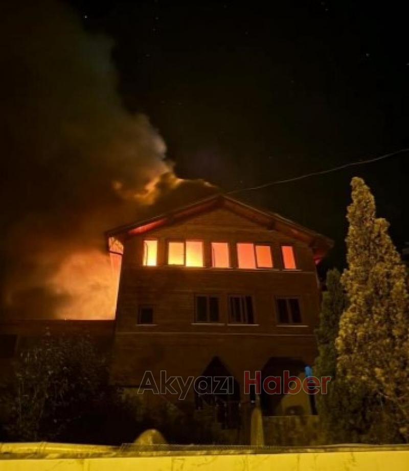 Alabalık tesisi yandı