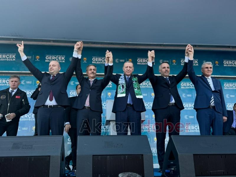 Cumhurbaşkanı Erdoğan Sakaryalılara hitap etti