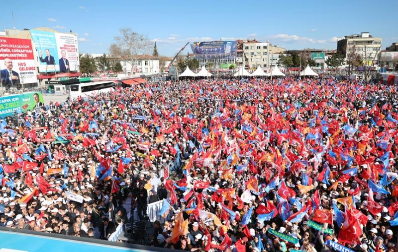 Erdoğan'ın Sakarya mitinginden fotoğraflar