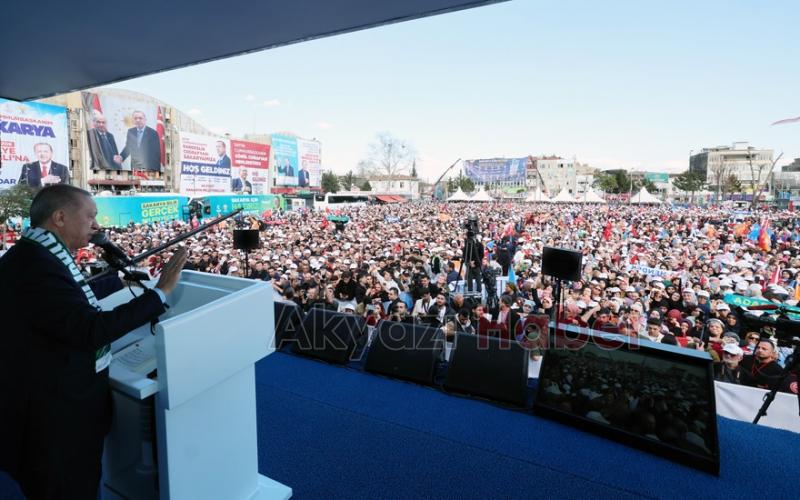 Erdoğan'ın Sakarya mitinginden fotoğraflar