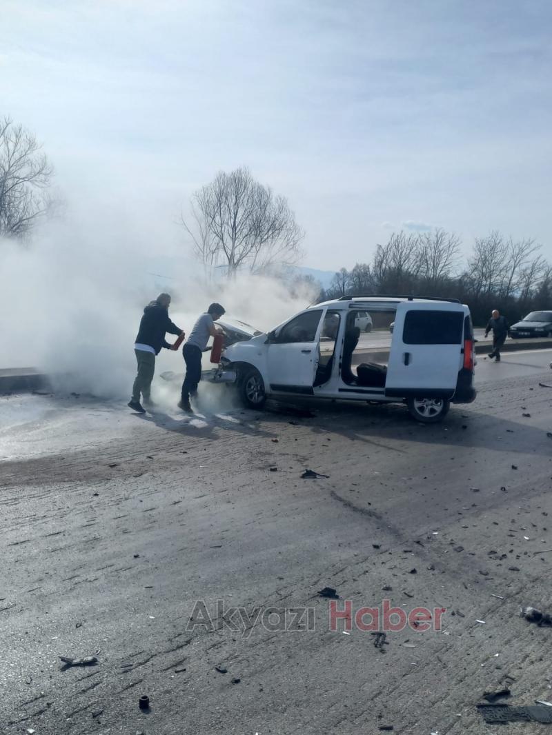 Ali İnci ve 4 kişi yaralanmıştı, kazanın hemen sonrasında bu görüntü çekildi