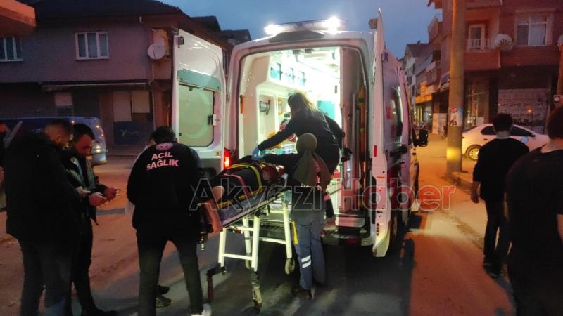 Motosiklet devrildi 2 yaralı