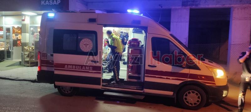 Motosiklet devrildi 2 yaralı