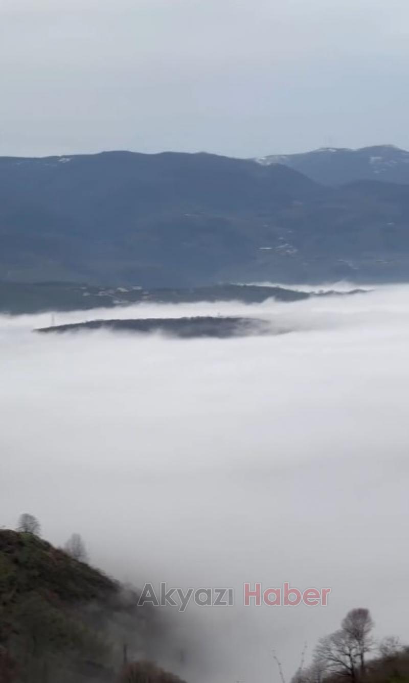 Sis bulutları görsel şölen oluşturdu