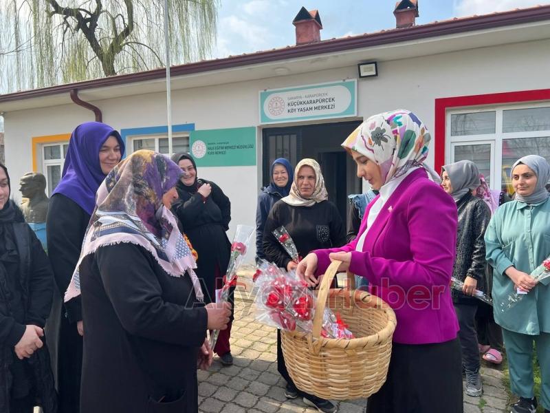 Kaymakam Kılıç, şehit kadınlar anısına kiraz ağacı fidanı dikti