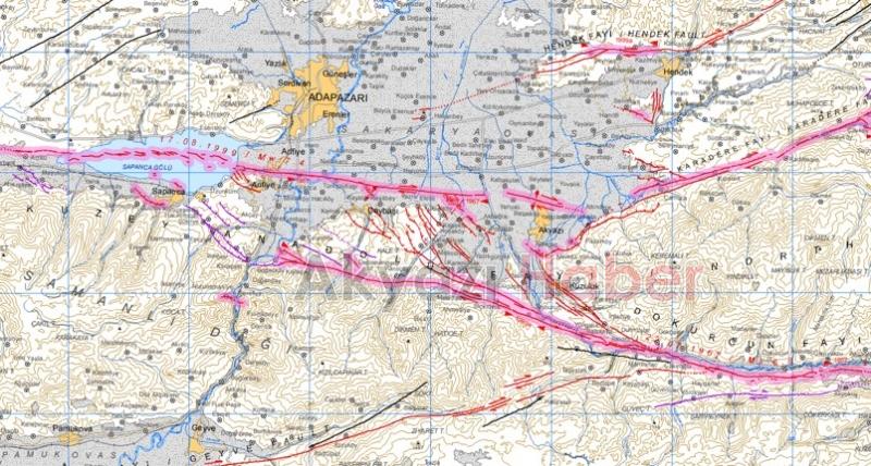 İşte Sakarya'da diri fay üzerindeki ilçeler