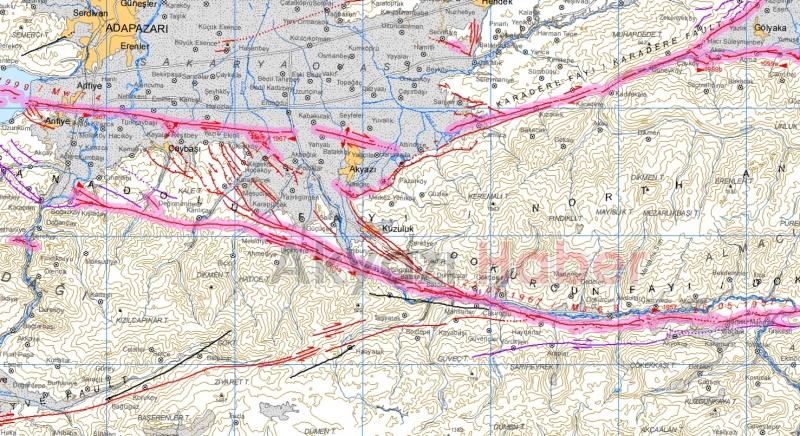 İşte Sakarya'da diri fay üzerindeki ilçeler
