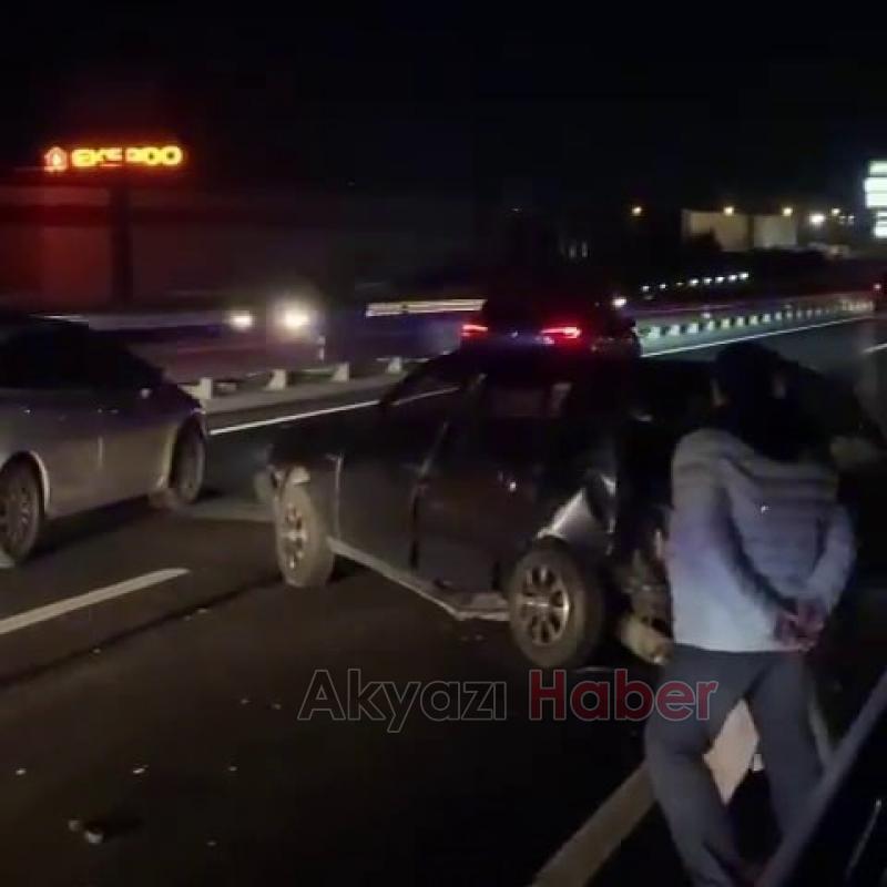 D-100 de kaza 5 yaralı