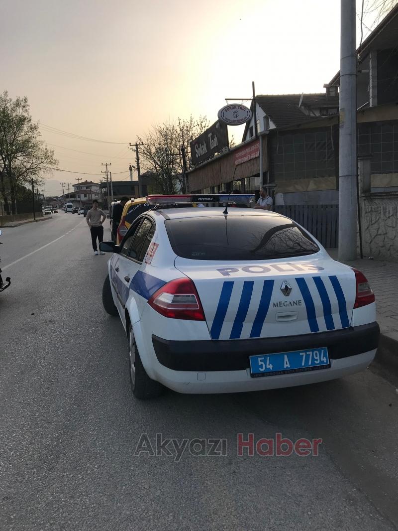 Motosiklet ile ticari taksi çarpıştı