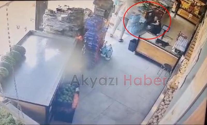 Markette dehşet anları kamerada