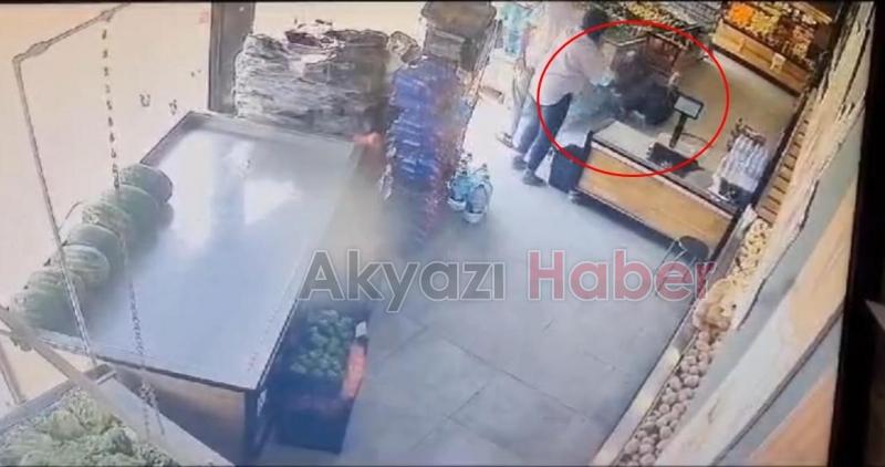 Markette dehşet anları kamerada