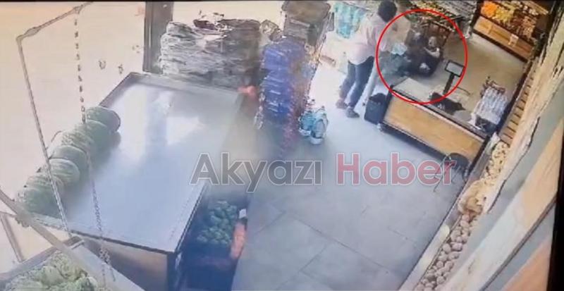 Markette dehşet anları kamerada