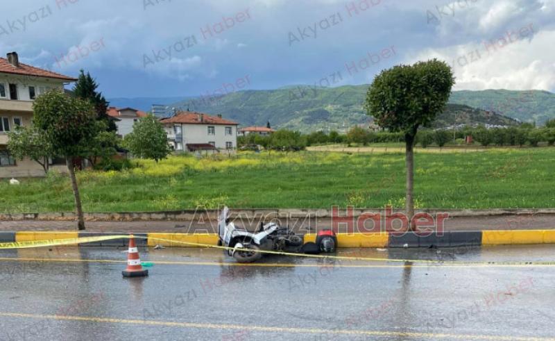 Motosiklet sürücüsünün feci ölümü