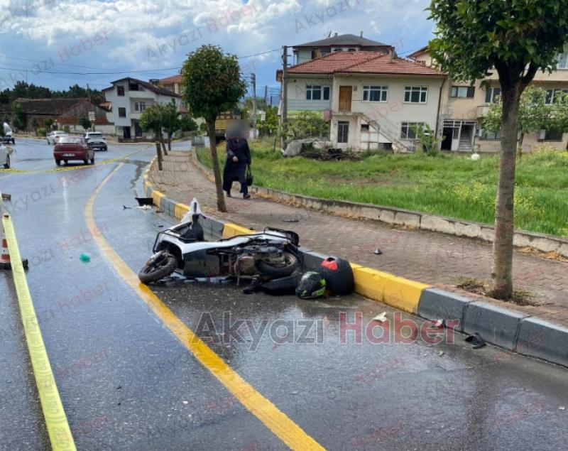 Motosiklet sürücüsünün feci ölümü