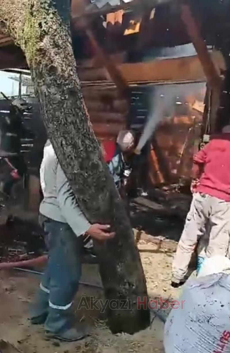 Altındere'de Ardiye Yangını Korkuttu