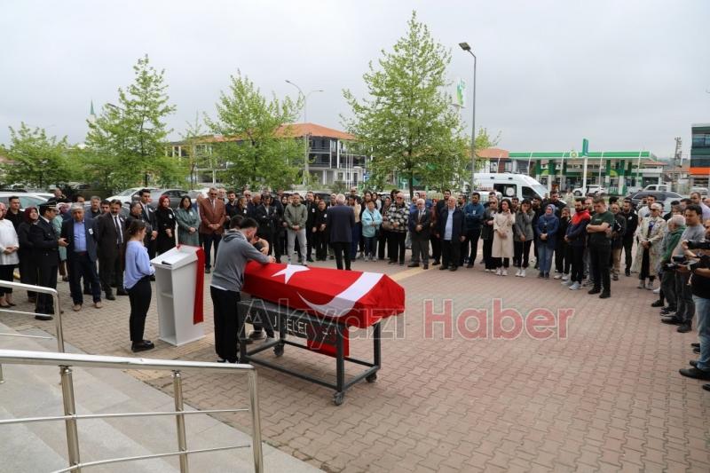 Kazada ölen adliye çalışanı için tören düzenlendi