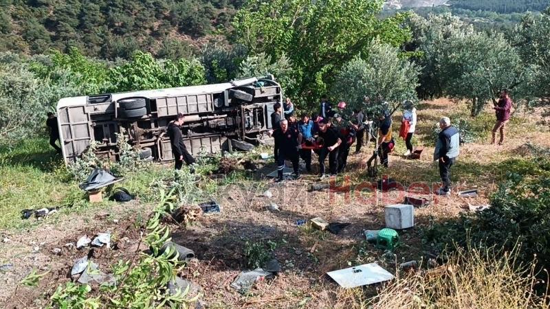 Öğrencileri taşıyan midibüs şarampole yuvarlanmıştı; Ferni patlamış