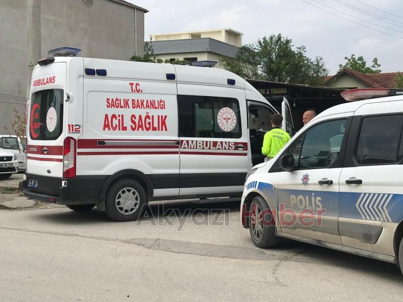 Caddede korkutan kaza bisikletli çocuk yaralandı