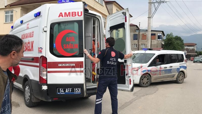 Caddede korkutan kaza bisikletli çocuk yaralandı