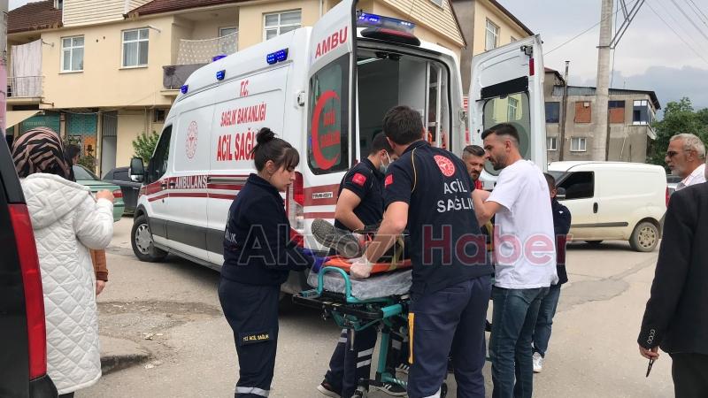 Caddede korkutan kaza bisikletli çocuk yaralandı