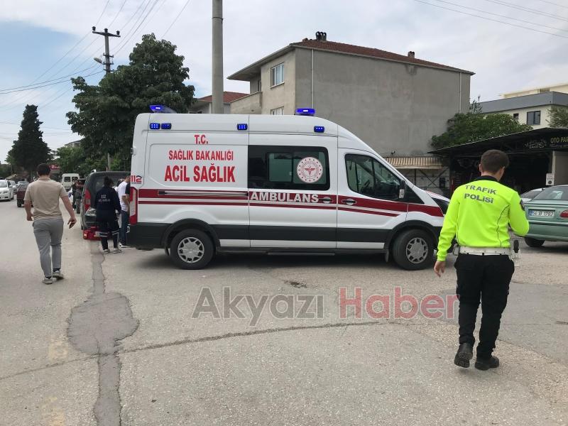 Caddede korkutan kaza bisikletli çocuk yaralandı