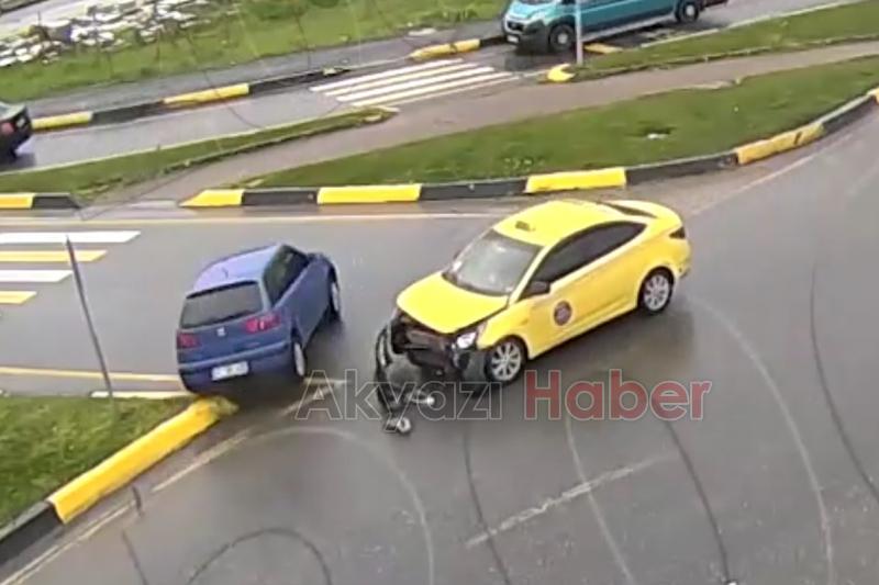 Şehirdeki kazalar böyle görüntülendi