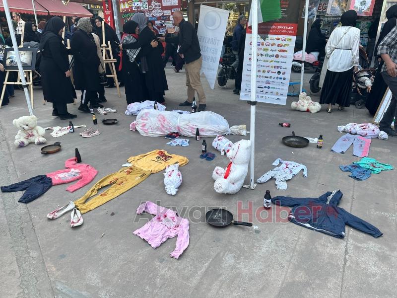 Akyazı'da STK'lardan Gazze nöbeti