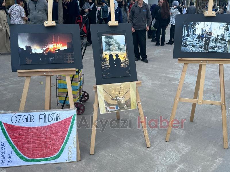 Akyazı'da STK'lardan Gazze nöbeti