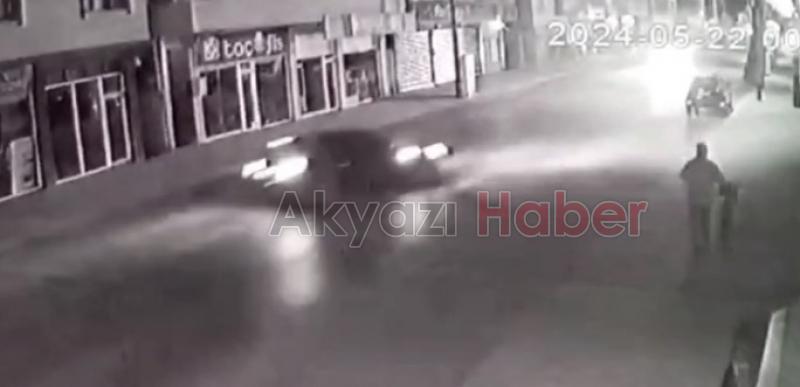 Akyazıda 6 kişinin yaralandığı kazanın kamera görüntüsü ortaya çıktı