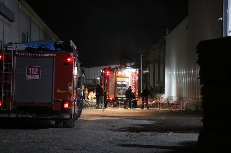 Fabrikada ağaç tozu silosu yandı