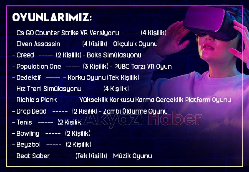 Akyazı’nın İlk ve Tek Sanal Gerçeklik Eğlence Merkezi