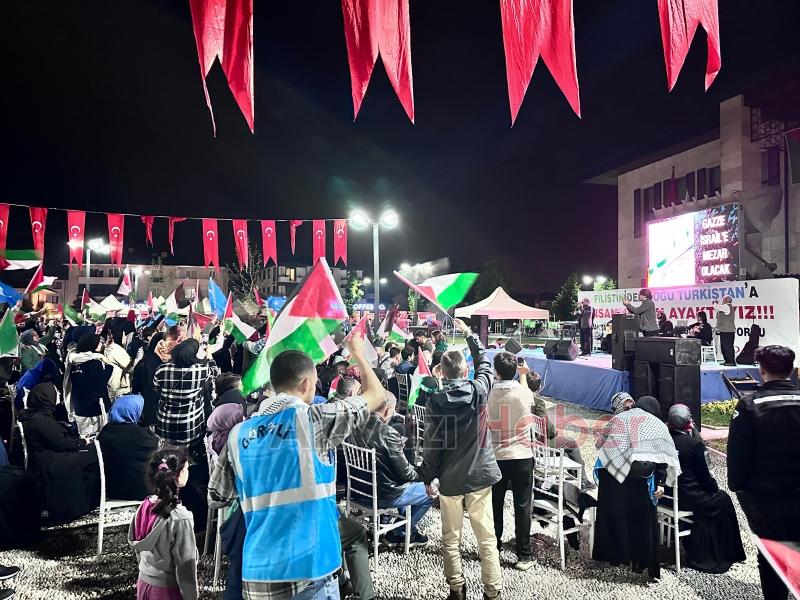 Akyazı Filistin ve Gazze için 3 gün ayaktaydı