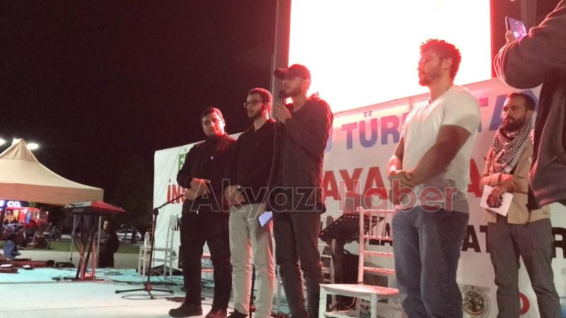 Akyazı Filistin ve Gazze için 3 gün ayaktaydı