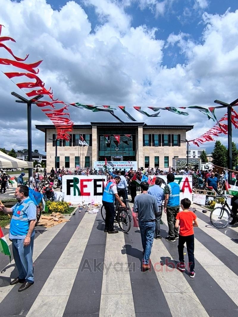 Akyazı Filistin ve Gazze için 3 gün ayaktaydı