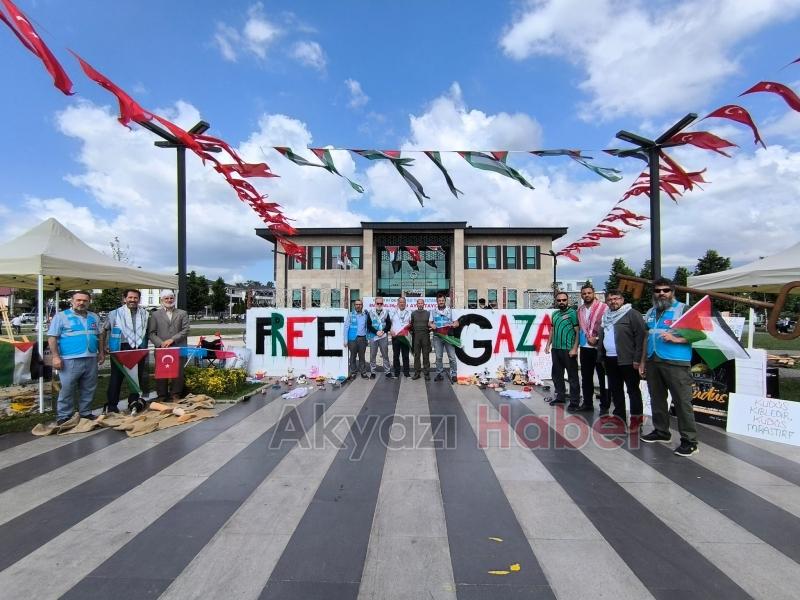 Akyazı Filistin ve Gazze için 3 gün ayaktaydı