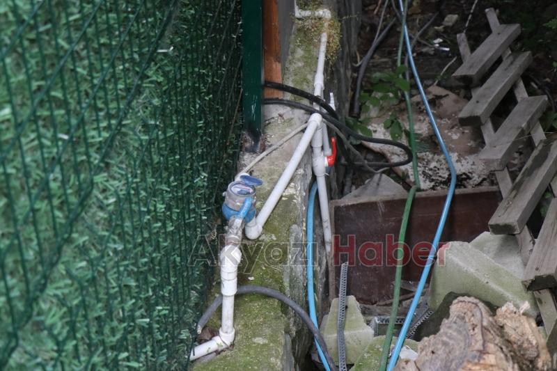 Bungalovun suyunun kesilmesinde gergin anlar yaşandı