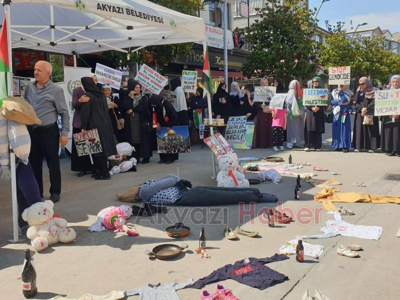 Akyazı da Gazze Nöbeti Bu Haftada Sürdü