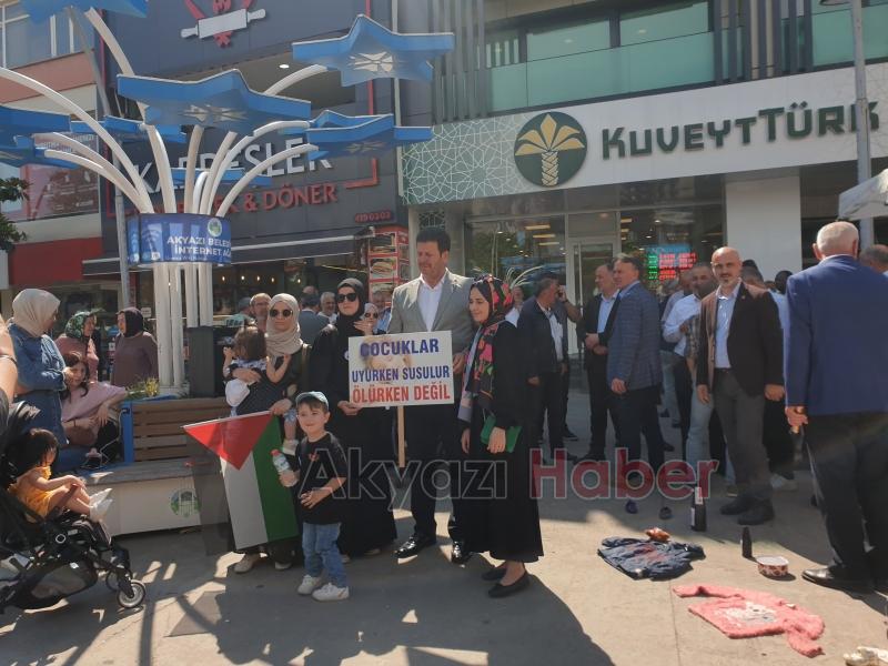 Akyazı da Gazze Nöbeti Bu Haftada Sürdü