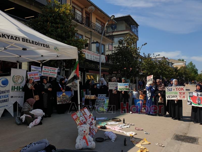 Akyazı da Gazze Nöbeti Bu Haftada Sürdü